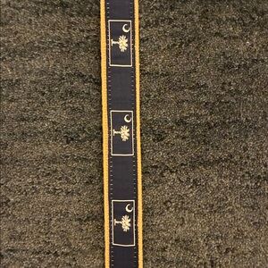 Brown Leather South Carolina Palmetto Belt with gold buckle.